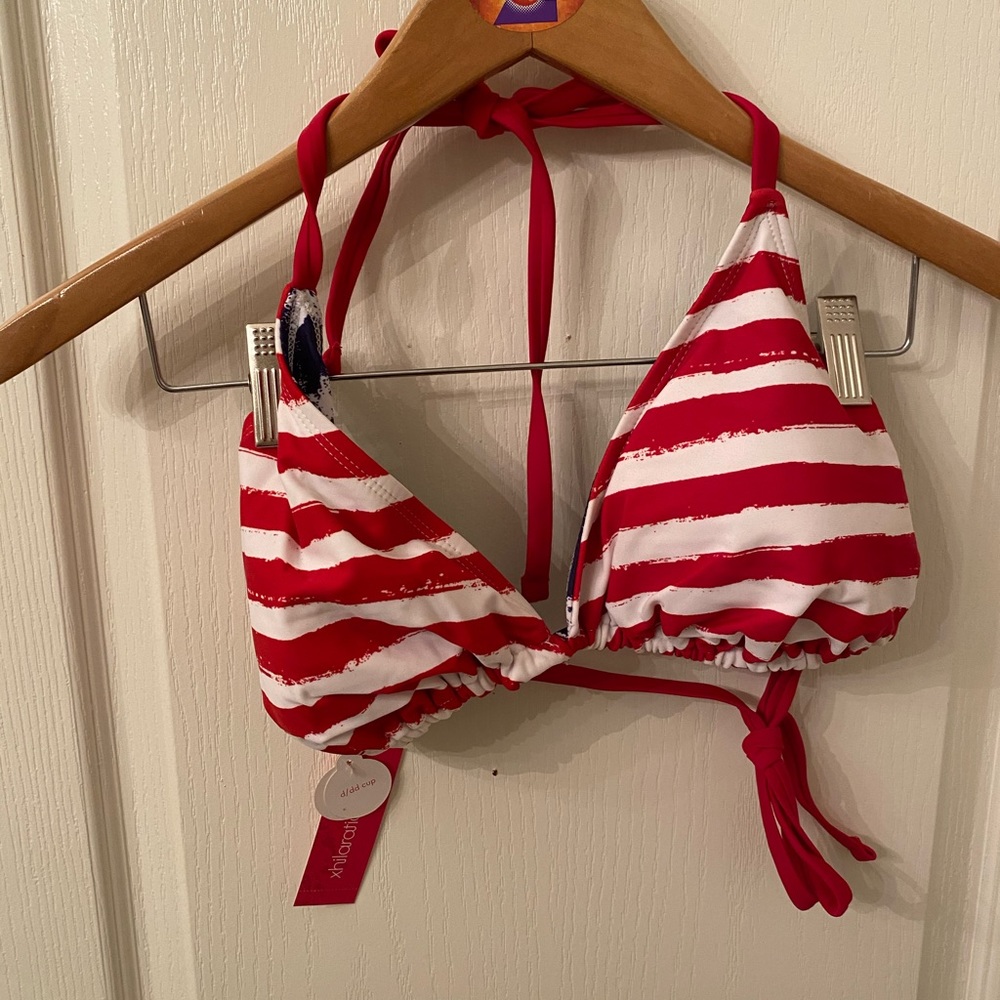 NWT American Flag Bikini Reversible